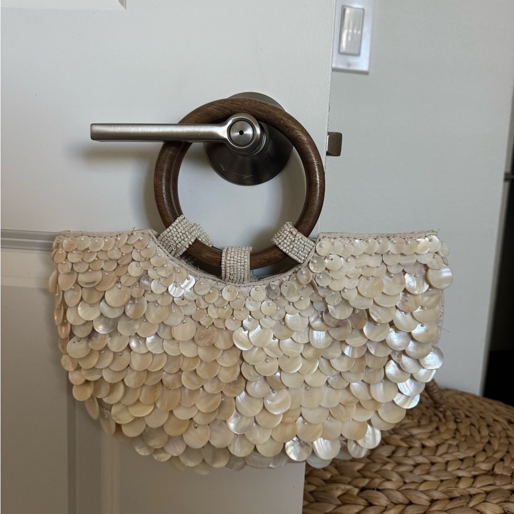 Zara Cream Shell bag